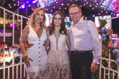 Letícia Macedo, Maria Eduarda Linhares e Sérgio Macedo