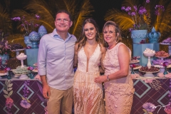 Marcos Borges, Maria Eduarda Linhares e Cristiane Borges
