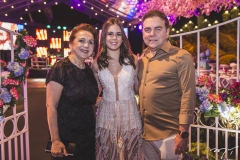Milka Evaristo, Maria Eduarda Linhares e Fernando Linhares