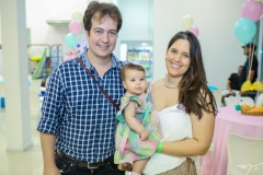 Júlio e Iara Brizzi e Lua Machado