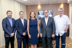 Élcio Batista, Anibal Gaviria, Izolda Cela, Beto Studart e Eudoro Santana