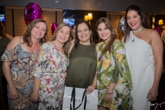 Flávia Pordeus, Carina Medeiros, Amélia Brandão, Mariana Ciasca e Elisa Oliveira