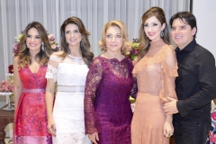 Eveline Fujita, Rachel Teixeira, Francisca Nogueira, Sarah Nunes e Salomão Nogueira