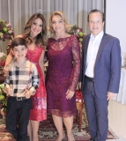 Lisandro, Eveline e josé Fujita, com Francisca Nogueira