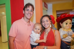 André, Lucca e Gabriela Fiuza
