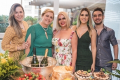 Nanette Pimentel, Marize Castelo Branco, Rejane, Charlotte e Lucas Oliveira