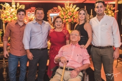 José Milton Rios Filho, Pedro, Etel, José Milton, Aline e José Milton Rios Neto