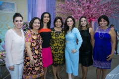 Evelúcia Melo, Lúcia, Miriam, Socorro, Fabiana, Sílvia e Célia Lustosa