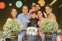 Márcia Andréa, Bruno, Henri e Athina Bastos, Thiago, Priscila Leal e Rebeca Bastos