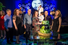 Majela e Vera Félix, Régis, Aline, Victor e Igor Barroso, com Lenise Rocha