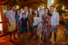 Felipe, Julia, Fred, Fred, Alexandra Pinto, Mariana e Lucas Ximenes, Marcela Pinto e Otávio Queiroz Filho
