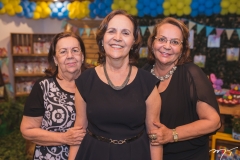 Junila Rios e Cecília Rios, com Glória Philomeno