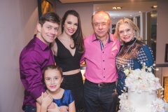 Maria Eduarda Gondim, Carlos João Alencar, Lorena Gondim, João Bosco e Márcia Ferreira Gomes