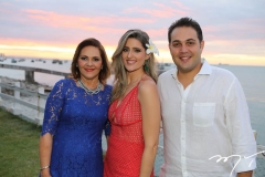 Denise, Rebeca Leal e Bruno Bastos