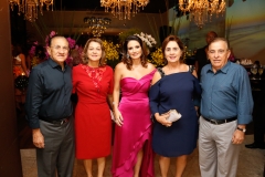 Renata Vale com Alfredo, Terezinha, Zena e Cláudio Targino