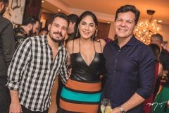 Miguel Dias, Isabela Fiúza e Gustavo Serpa