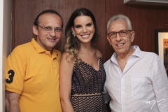 Emanuel, Nathália e Paulo Ponte