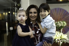 Manuela, Simone e João Vítor Jereissati