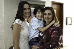 Mariana, João Vítor e Simone Jereissati