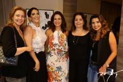 Andréa Delfino, Elisa Oliveira, Ana Virgínia Martins, Cláudia Gradvohl e Márcia Travessoni