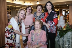 Lurdinha Leite Barbosa, Regina Fiúza, Gina Avesque, Suzana Ribeiro e Ana Maria Jereissati