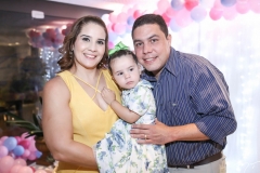 Ticiana, Eduarda e Eduardo Parente