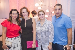 Márcia Travessoni, Jussara Regás, Beatriz e Daniel Brasil