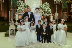Os pequeninos no casamento de Amadeu e Raisa