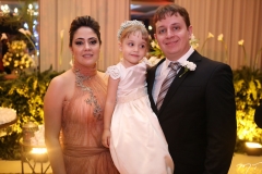 Ana Luiza, Maria Helene e Thiago Oliveira