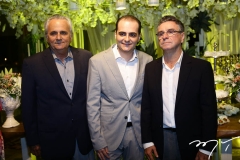 Eduardo e Jaime Machado Neto, com João Rick Recamonde