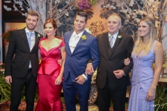 Daniel, Cristine e Newton, Newton e Rafaela Basto
