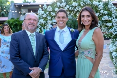 Cândido Albuquerque, Daniel Ayres e Rebeca Albuquerque