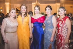 Socorro Pontes, Filomena Leite, Célia Hernández, Ester Linhares e Célia Menezes
