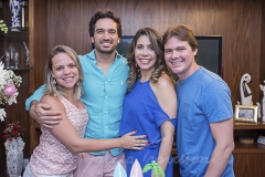 Natália Fontenele, Daniel Borges, Aline Borges e João Marcos Silva