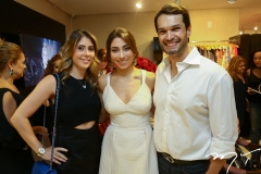 Bia Rolim, Mila Menezes e Carlos Cardoso