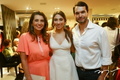 Márcia Travessoni, Mila Menezes e Carlos Cardoso