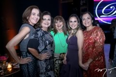 Lourdes Porto, Janice Machado, Carmen Cinira, Adriana Queiroz e Elusa Laprovitera