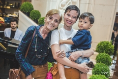 Laura, Inês e Saulo Mota