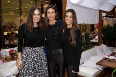 Keka Leme dos Santos, Yanina Monteiro e Andrea Beltran