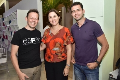 Joel Pivotto, Tatiana Melo e Franklin Oliveira