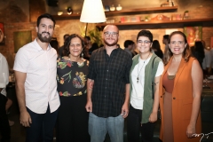 Marcelo Napoli, Tereza, Rafael, Gabriela e Amanda Câmara
