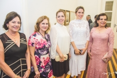 Ana Studart, Renata Jereissati, Ticiana Rolim, Onélia Leite e Bernadete Bezerra