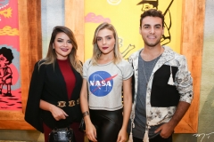 Lívia Baral, Taís Lopes e Bruno Calaça