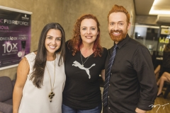 Manuela Cysne, Eveline Gurgel e Anderson Barboza