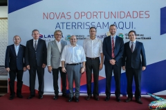 Sérgio Aguiar, Washington Araújo, Roberto Cláudio, Camilo Santana, Jerome Cadier e Edilberto Pontes