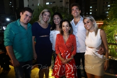 Luís Alfredo, Luana, Verônica e Leonardo Vidal, Márcia e Amanda Távora