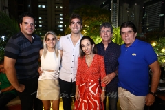 Thiago Holanda , Amanda Távora, Leonardo Vidal, Márcia e Márcio Távora e Dito Machado