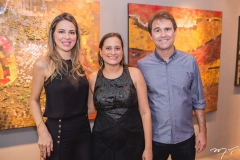 Onélia Leite, Mariana Furlani e Alexandre Landim