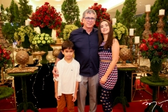 Joaquim, Márcia e Nina Távora