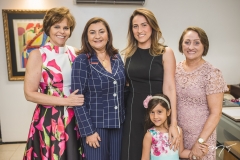 Patrícia Aguiar, Natércia Campos, Erika, Vitória e Deusanira Amorim